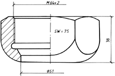 MUBEA Überwurfmutter M64 für MUBEA Lochstanzen
